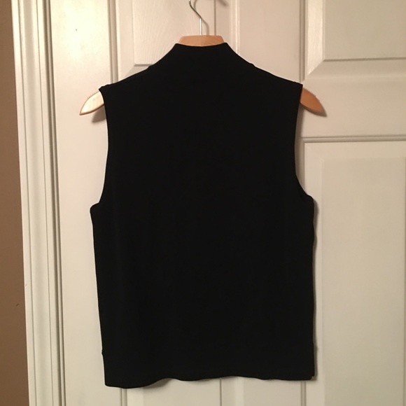 DRAPER's & DAMON'S Women’s Y2K 90’s Vintage Dress Vest Fitted Black Red Piping M - Picture 7 of 7